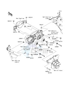 ZX 600 R [NINJA ZX-6R MONSTER ENERGY] (R9FA) R9F drawing HEADLIGHT-- S- -