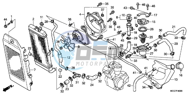 RADIATOR (VT750C2B/C2S/CS/C/CA)