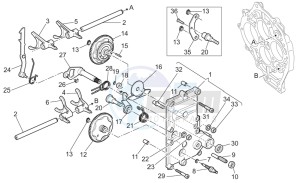 V 11 Cafe Ballabio 1100 drawing Gear box selector