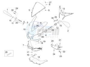 RS 125 4T E4 ABS (EMEA) drawing Front fairing