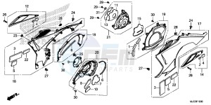 NC750JF Vultus - NC750J Europe Direct - (ED) drawing ENGINE COVER/SIDE PANEL