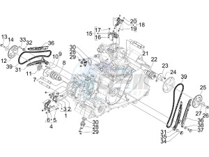 GP 800 Centenario drawing Camshaft - Rocking levers support unit