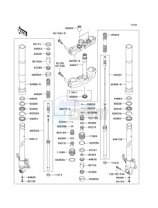 ZR 1000 A [Z1000] (A1-A3) drawing FRONT FORK