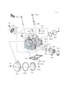 KLX150L KLX150EEF XX (EU ME A(FRICA) drawing Cylinder Head