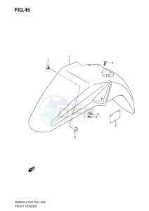 Inazuma GW250 drawing FRONT FENDER