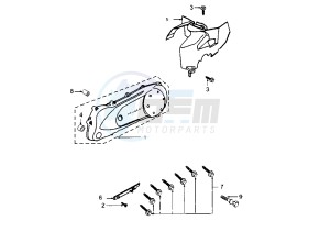 X RACE - 50 cc drawing CRANKCASE COVER