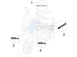 Nexus 500 e3 drawing Plates - Emblems