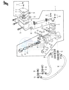 KZ 1000 D [Z1R] (D1) [Z1R] drawing FRONT MASTER CYLINDER -- 78 D1- -