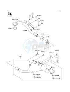 KLX 250 H [KLX250S] (H6F-H7F) H7F drawing MUFFLER-- S- -