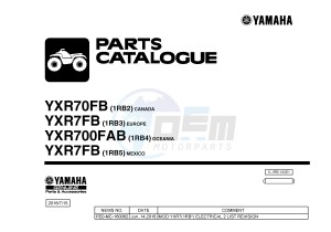 YXR700F YXR7FB RHINO 700 (1RB2 1RB3 1RB4 1RB5) drawing .1-Front-Page