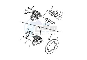 DT RE 125 drawing REAR BRAKE CALIPER