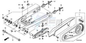 CBF1000A9 UK - (E / ABS MKH) drawing SWINGARM