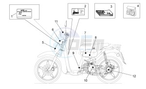 Scarabeo 50 2t e2 (eng. piaggio) drawing Plate set-decal-op.handbooks