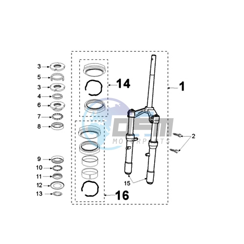 FRONT FORK / STEERINGHEAD 8