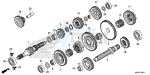 TRX420FE1F TRX420 Europe Direct - (ED) drawing TRANSMISSION (TRX420FE1/ FM1/ FM2/ TE1/ TM1)