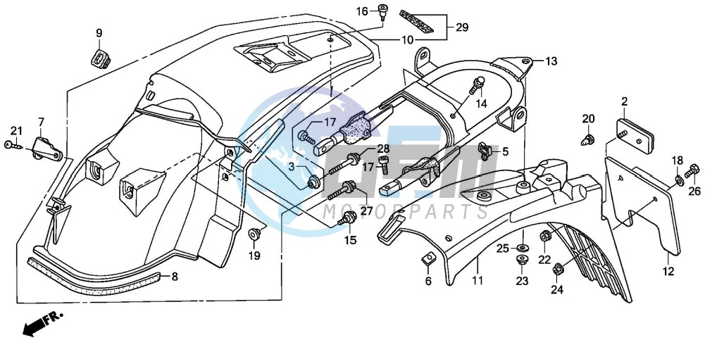 REAR FENDER (DK/ED/U)