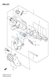 VL800 (E2) VOLUSIA drawing FRONT CALIPER