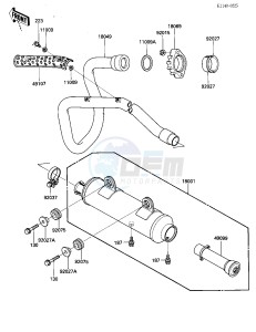 KLF 185 A [BAYOU 185] (A1-A1A) [BAYOU 185] drawing MUFFLER