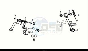 ORBIT III 50 (XE05W2-NL) (E5) (M1) drawing MAIN STAND - KICK STARTER ARM