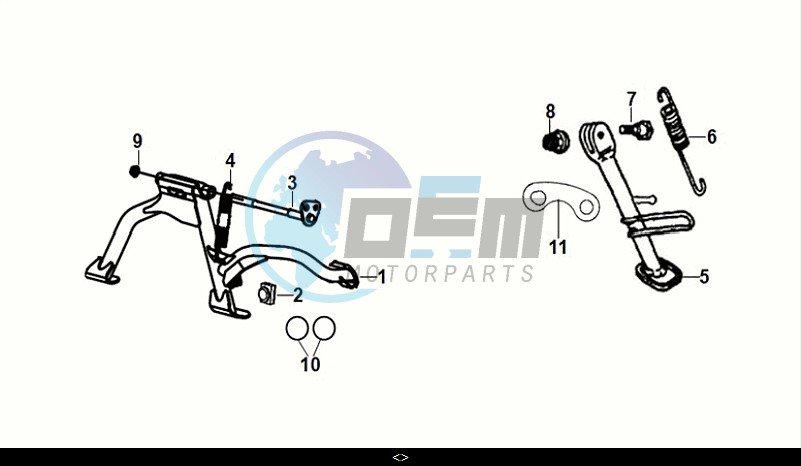 MAIN STAND - KICK STARTER ARM