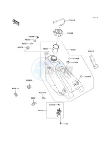 KX 250 R (R6F-R7F) R6F drawing FUEL TANK