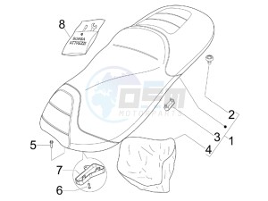 MP3 500 (USA) drawing Saddle seats - Tool roll