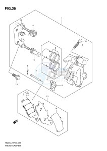 RM85 (P03) drawing FRONT CALIPER