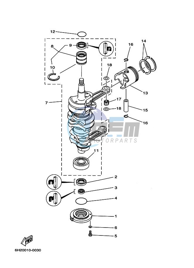 CRANKSHAFT--PISTON