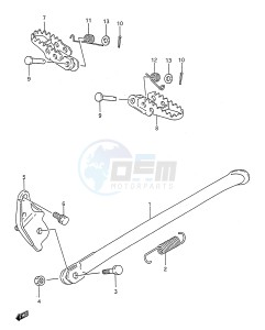 RM250 (E28) drawing STAND - FOOTREST