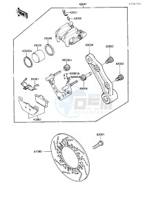 ZX 600 B [NINJA 600RX] (B1) [NINJA 600RX] drawing REAR BRAKE