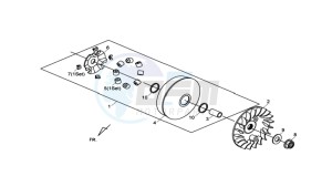 MAXSYM 400 EFI drawing CLUTCH / V BELT