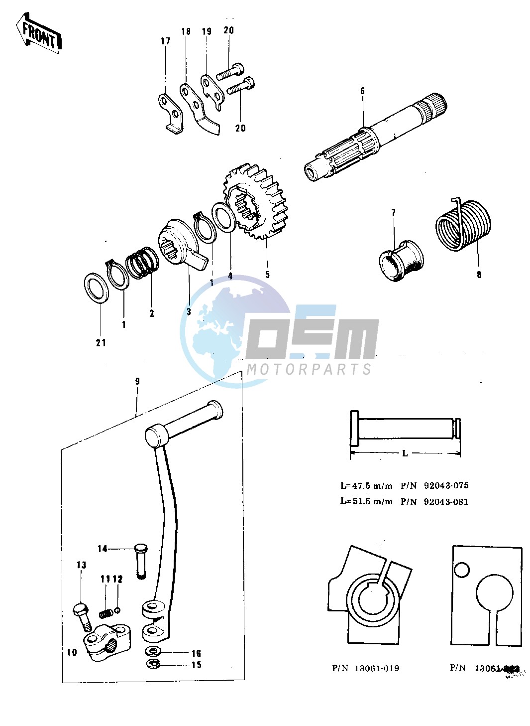 KICKSTARTER MECHANISM -- 74-76- -