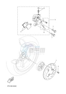 NS50 AEROX (1PH3 1PH3 1PH3 1PH3) drawing REAR BRAKE CALIPER