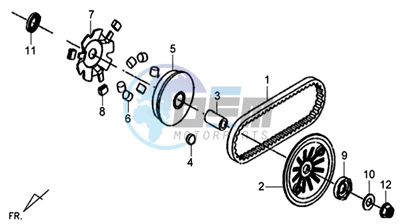 DRIVEN PULLEY / DRIVING - V-BELT