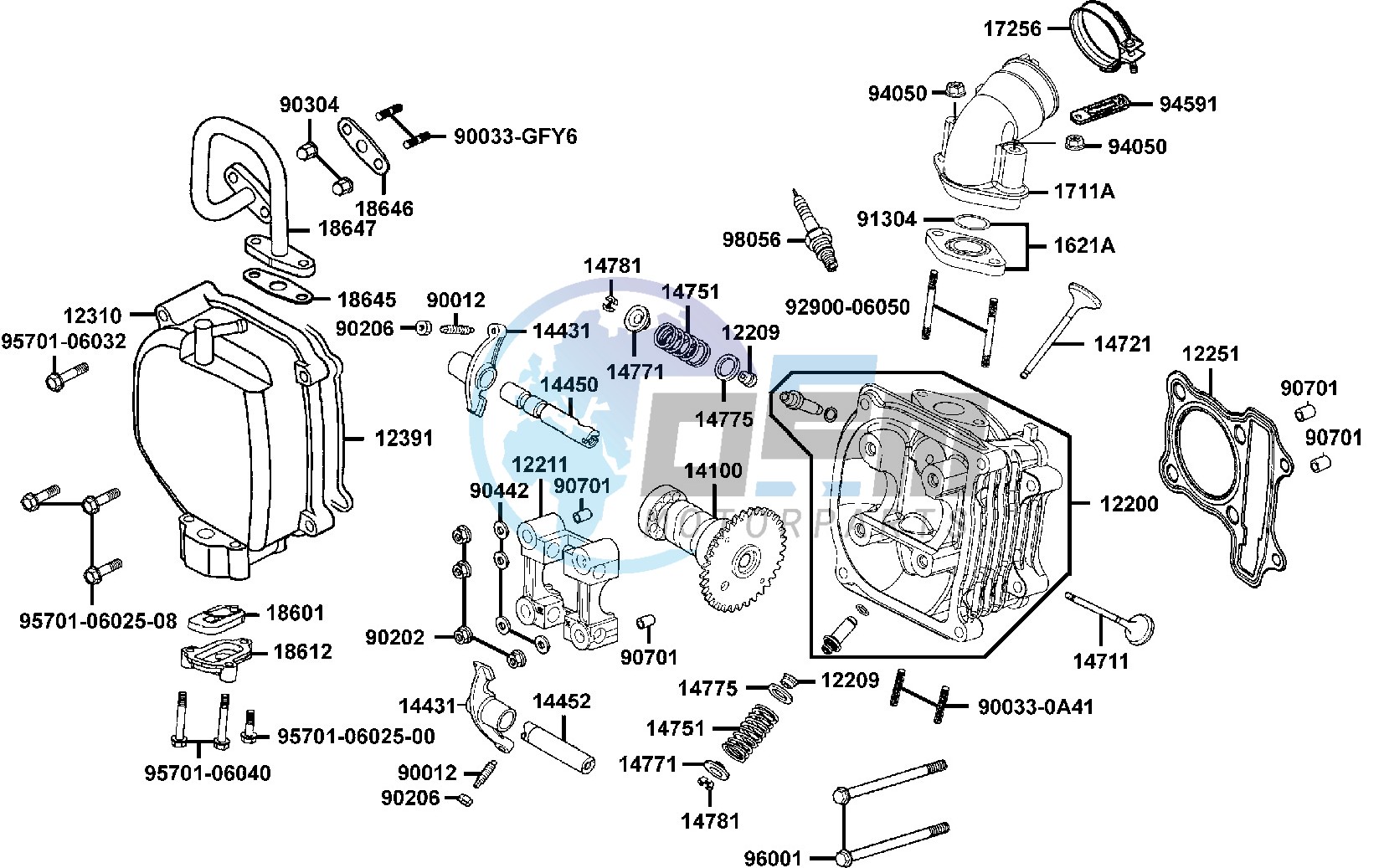 Cylinder Head Cover  -  Cylinder Head