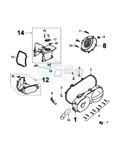 FIGHT 4 50 4T PURE drawing CRANKCASE COVER