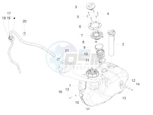 Beverly 300 ie ABS E4 (EMEA) drawing Fuel tank