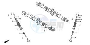 CB1300S CB1300SUPERBOLD'OR drawing CAMSHAFT/VALVE