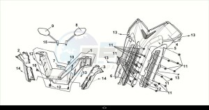 MAXSYM 400I (LZ40W1Z1-EU) (M2) drawing UPPER HANDLE-BACK MIRROR