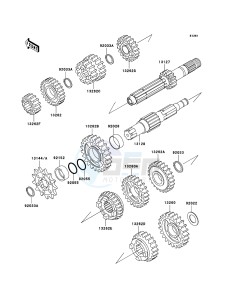 KX125 KX125M7F EU drawing Transmission