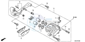 NSA700A9 KO / MME drawing REAR BRAKE CALIPER