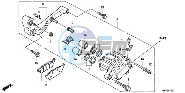 REAR BRAKE CALIPER