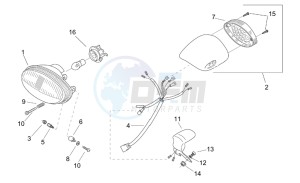 Scarabeo 50 2t (eng. Minarelli) drawing Lights