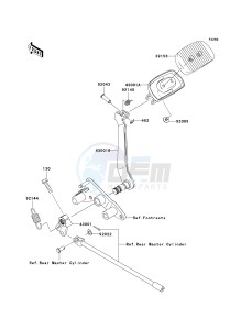 VN 2000 A [VULCAN 2000] (A6F-A7F) A6F drawing BRAKE PEDAL_TORQUE LINK