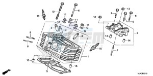 VT750C2SD UK - (E) drawing REAR CYLINDER HEAD