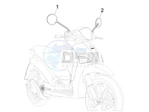 Liberty 150 4t e3 moc drawing Mirrors