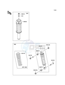 MULE_600 KAF400B7F EU drawing Shock Absorber(s)