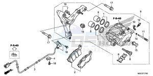 VFR1200FDF VFR1200F Dual Clutch E drawing REAR BRAKE CALIPER ( VFR1200FD)