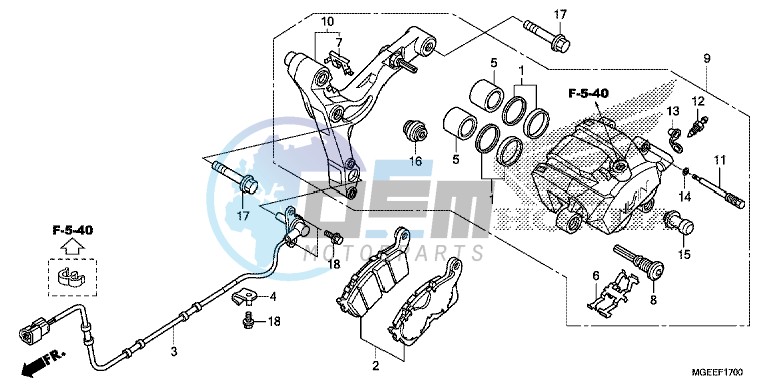 REAR BRAKE CALIPER ( VFR1200FD)