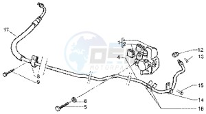 Super Hexagon 180 GTX 12 inch drawing Caliper- Rear brake pipe